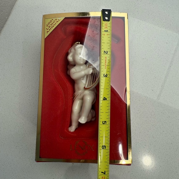 Vintage 2001 Lenox Annual Cherub Christmas Ornament Angel Playing Harp Y2K - Picture 11 of 11